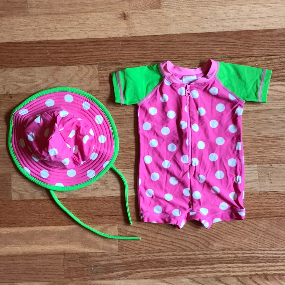 Hanna Andersson Sunblock RashGuard Suit Set NWOT